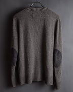 "MAISON MARGIELA" 13AW Patch accented low gauge wool cardigan
