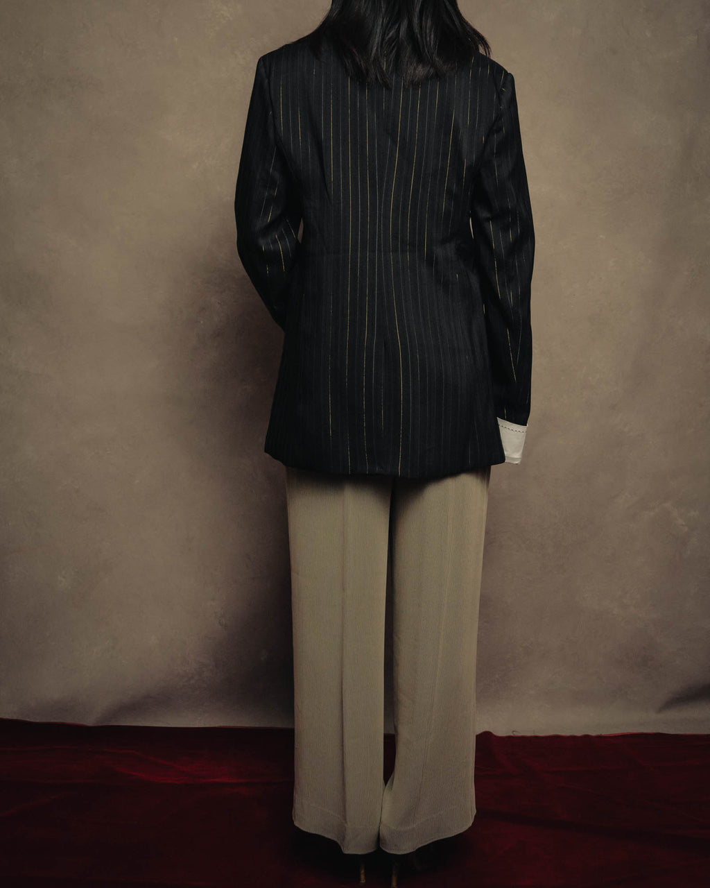 -SPECIAL-“SAINT LAURENT” 18's- Modern pinstripe double breasted jacket