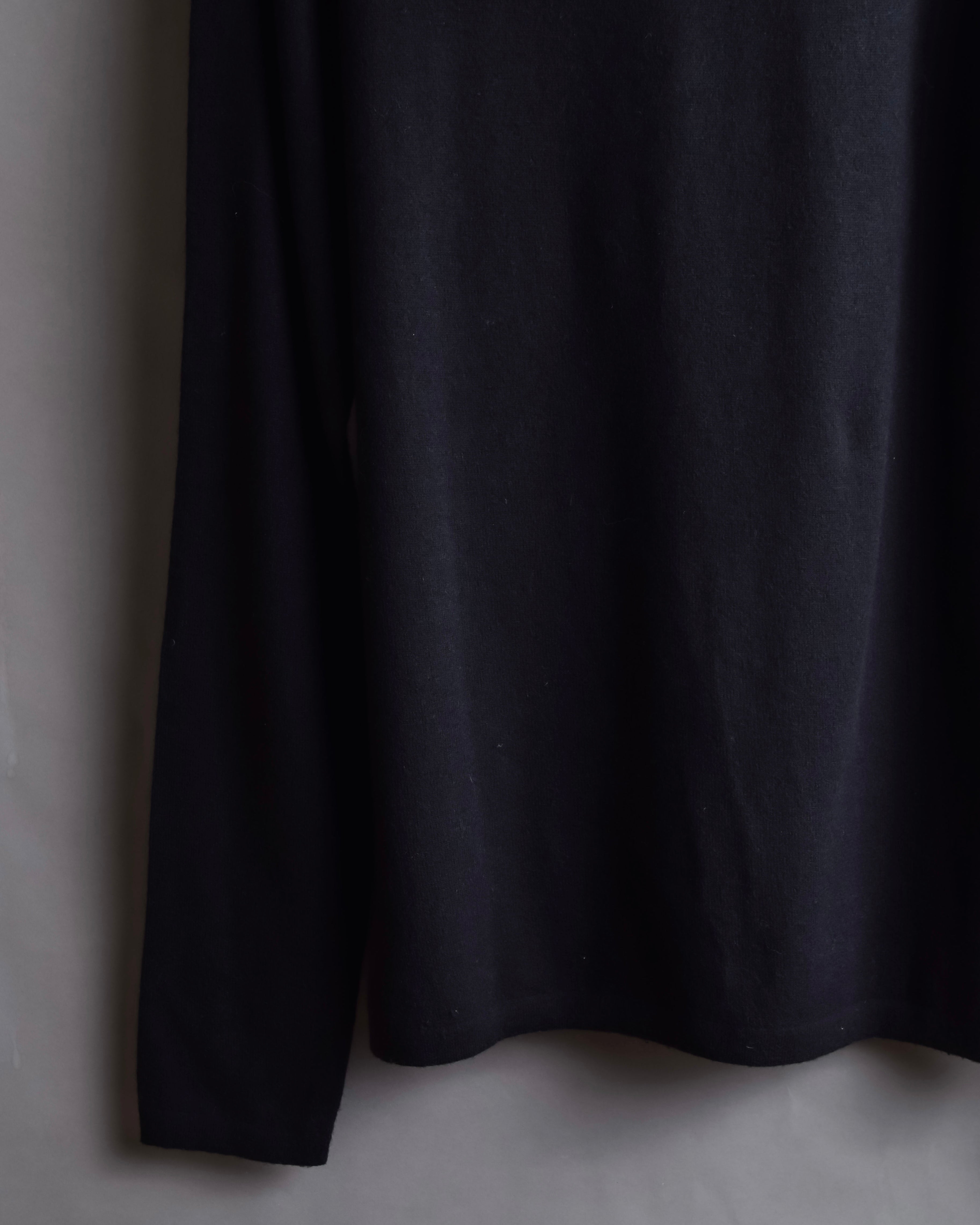 "DIOR" Edith Slimane period double high neck processing knit