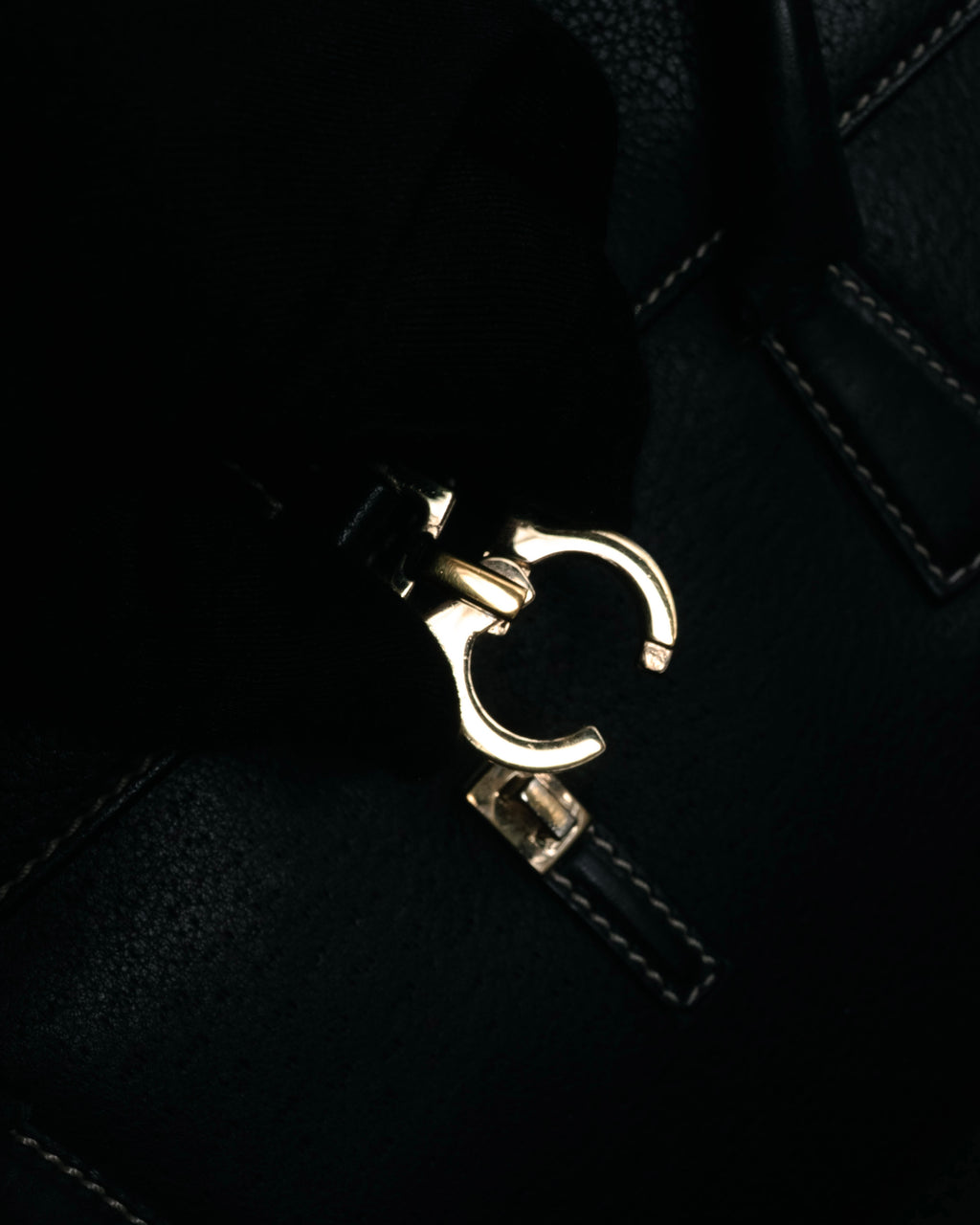 “Salvatore Ferragamo” 90's–00's Gancini leather handbag