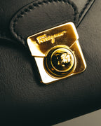 "Salvatore Ferragamo" 80's-90's Classic calf leather wallet