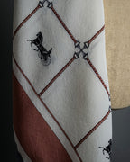 "CELINE" Horse-drawn carriage design silk scarf