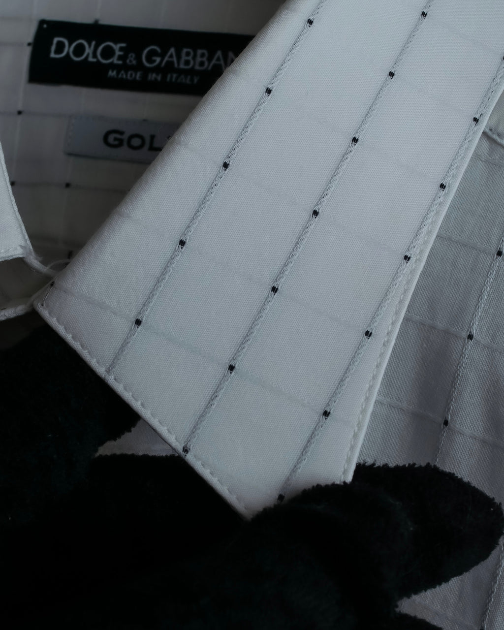 "Dolce & Gabbana" Grid stitch broadcloth shirt