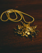 -SPECIAL- “HERMÈS” 90’s Sun face sculptural pendant necklace