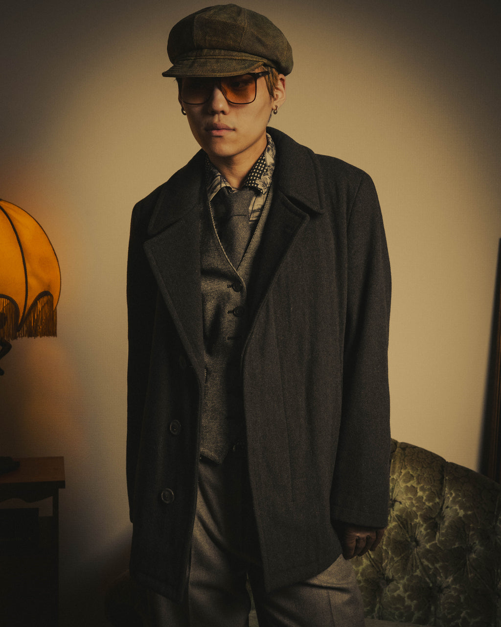 -SPECIAL- “Maison Martin Margiela” 2011-2014 Short wool blend chesterfield coat
