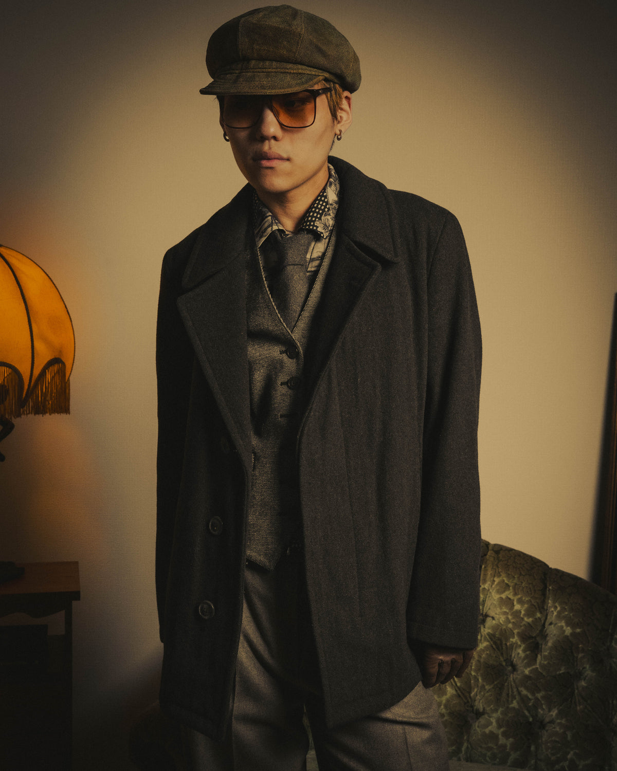-SPECIAL- “Maison Martin Margiela” 2011-2014 Short wool blend chesterfield coat