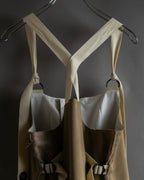 "Y's" 17AW twill woven flare silhouette jump skirt