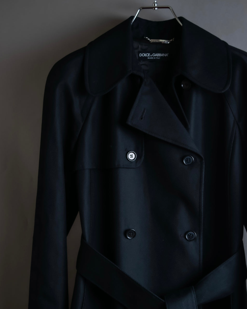 "Dolce &amp; Gabbana" Double-breasted belted mid length trench coat