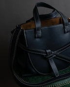 "LOEWE" Gate top handle 2way leather bag