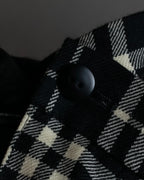"BURBERRY" Tartan check pleated wrap skirt