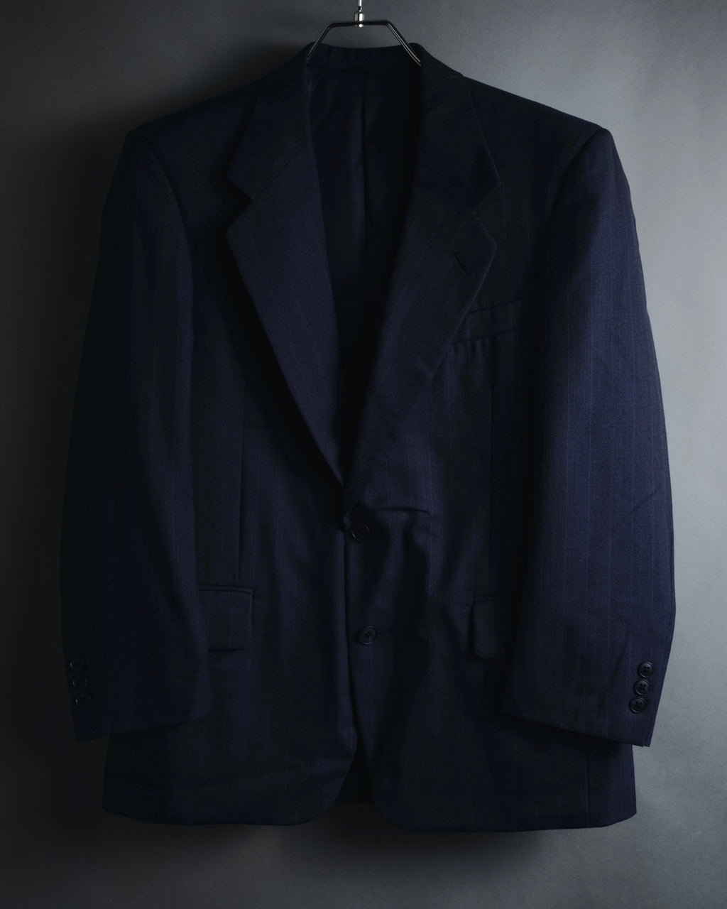 "BALENCIAGA" Tailored Two-Piece Suit Set with Subtle Pinstripes