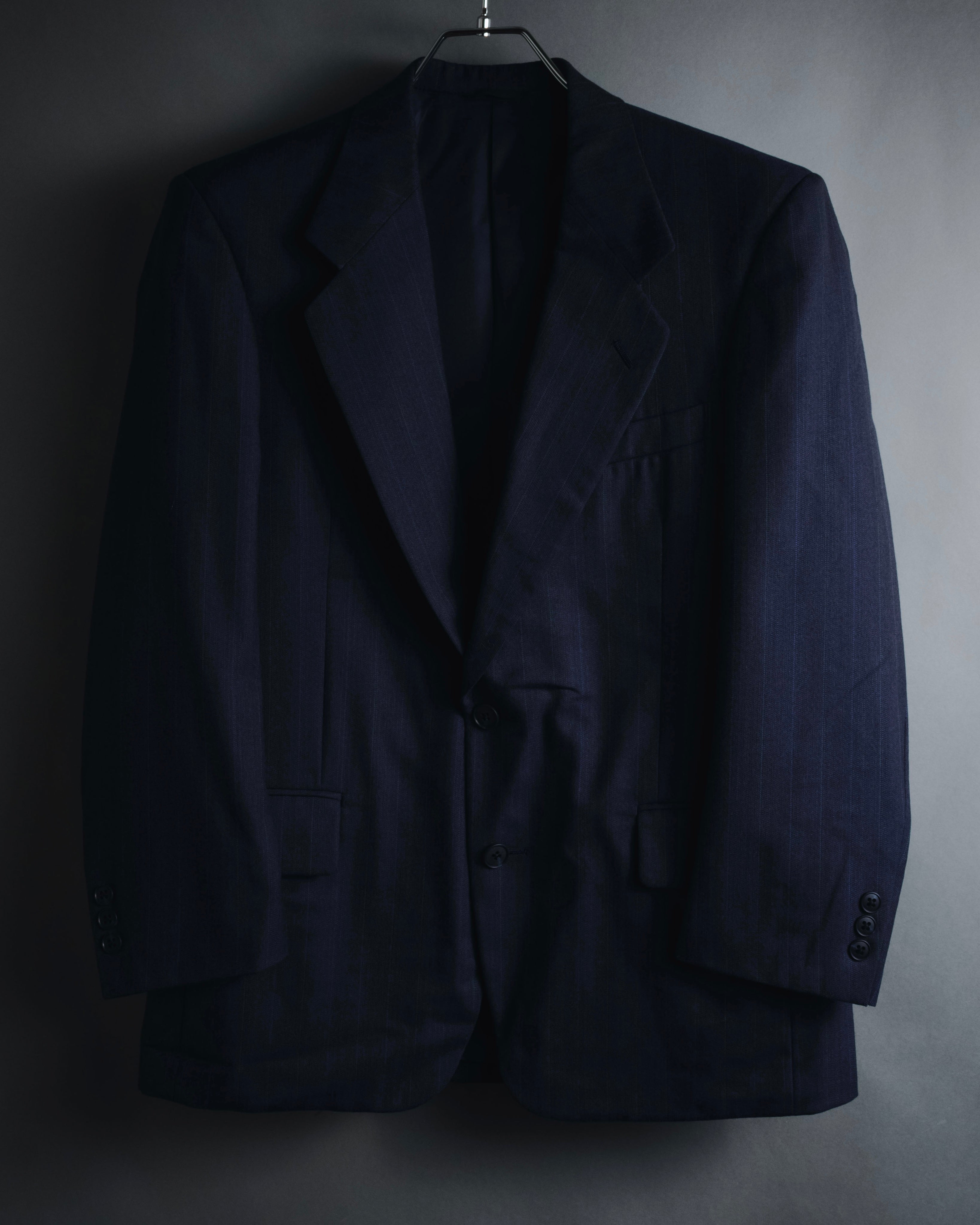 "BALENCIAGA" Tailored Two-Piece Suit Set with Subtle Pinstripes