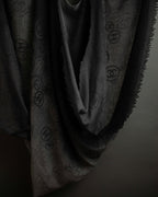 "CHANEL" Logo engraved design cashmere super large stole