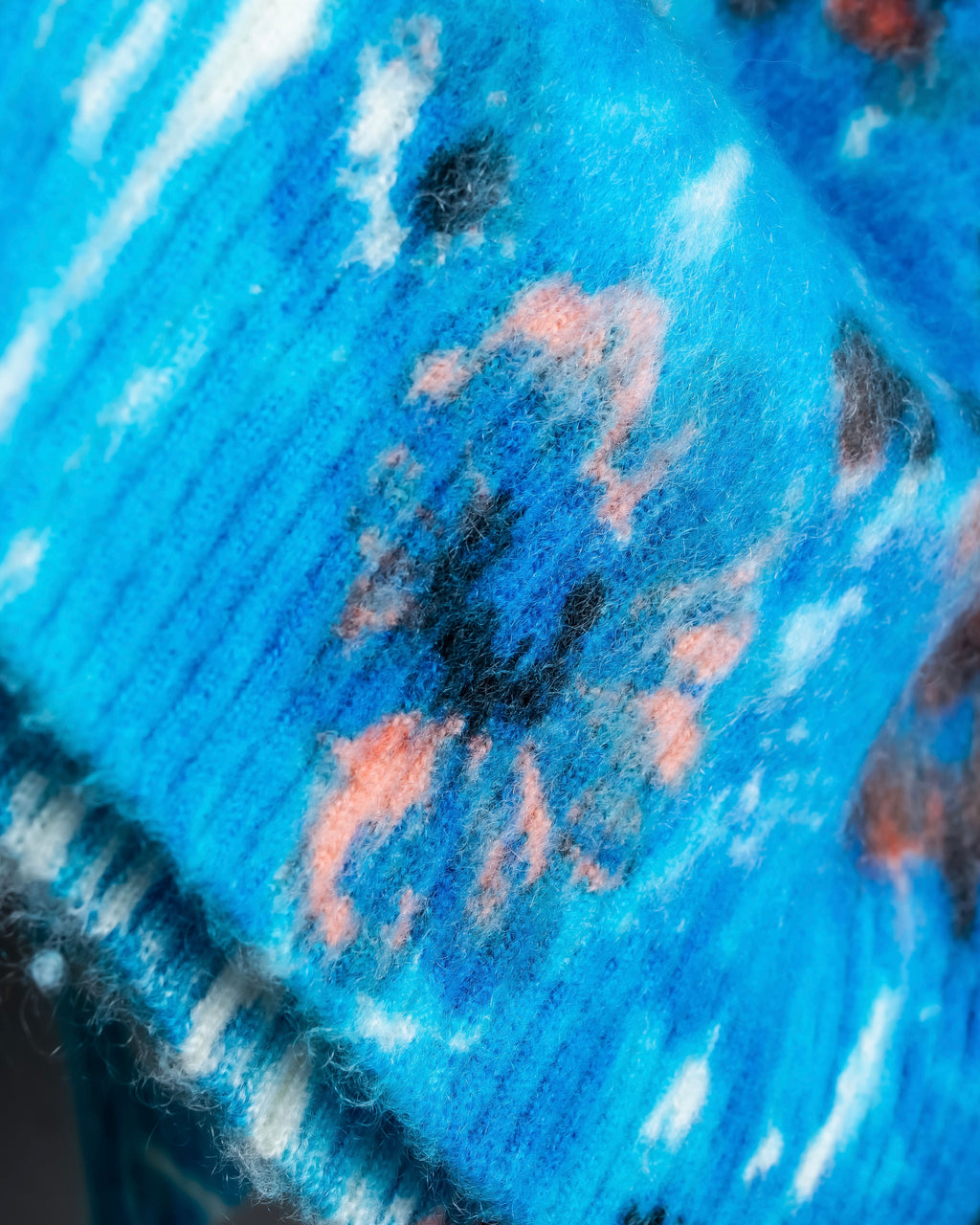 "PRADA" Abstract all over print mohair blend knit