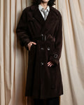 "Barbour" Wide ribbed corduroy maxi-length trench coat