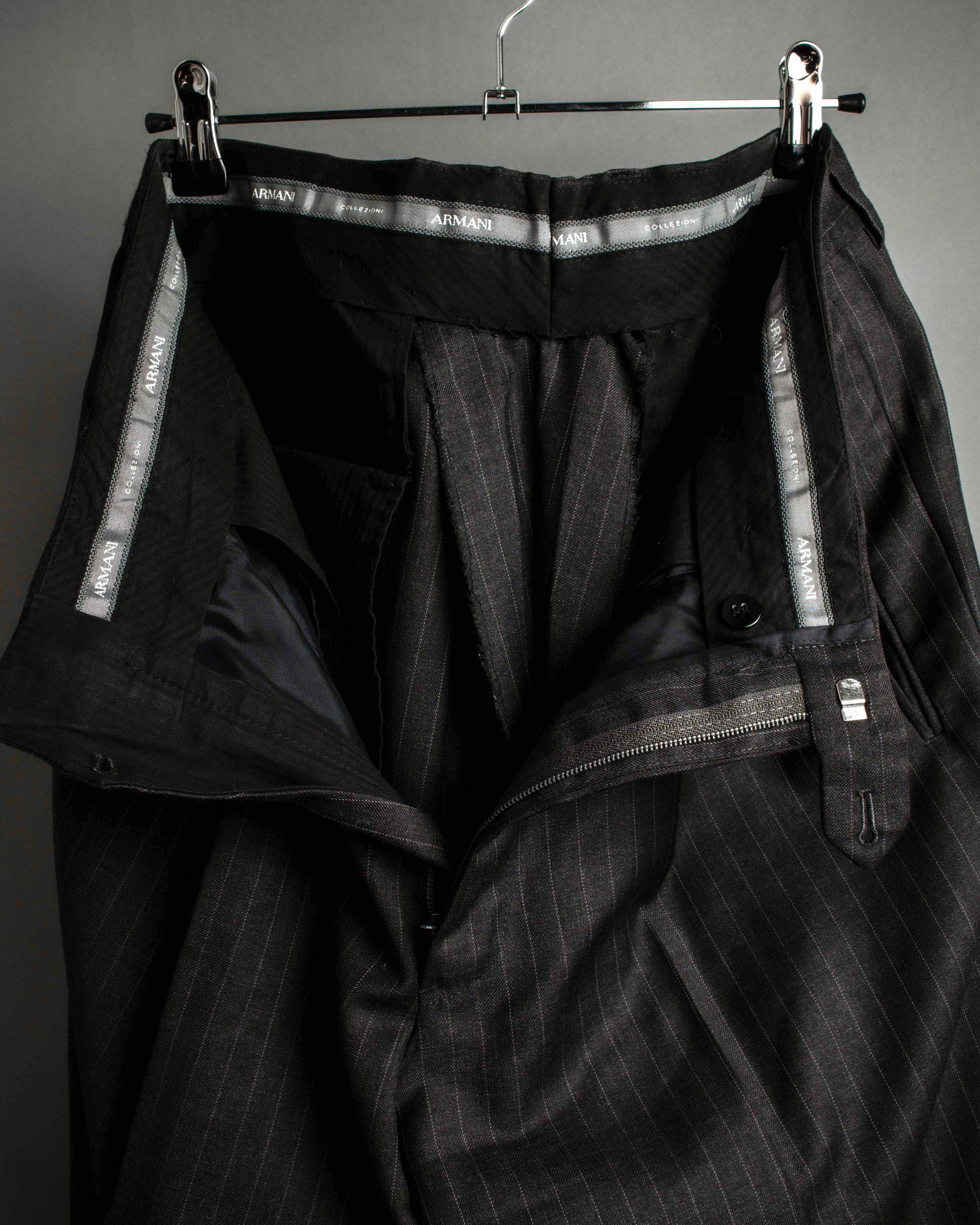 "ARMANI COLLEZIONI" Classic Italian tailoring stripe pattern set up