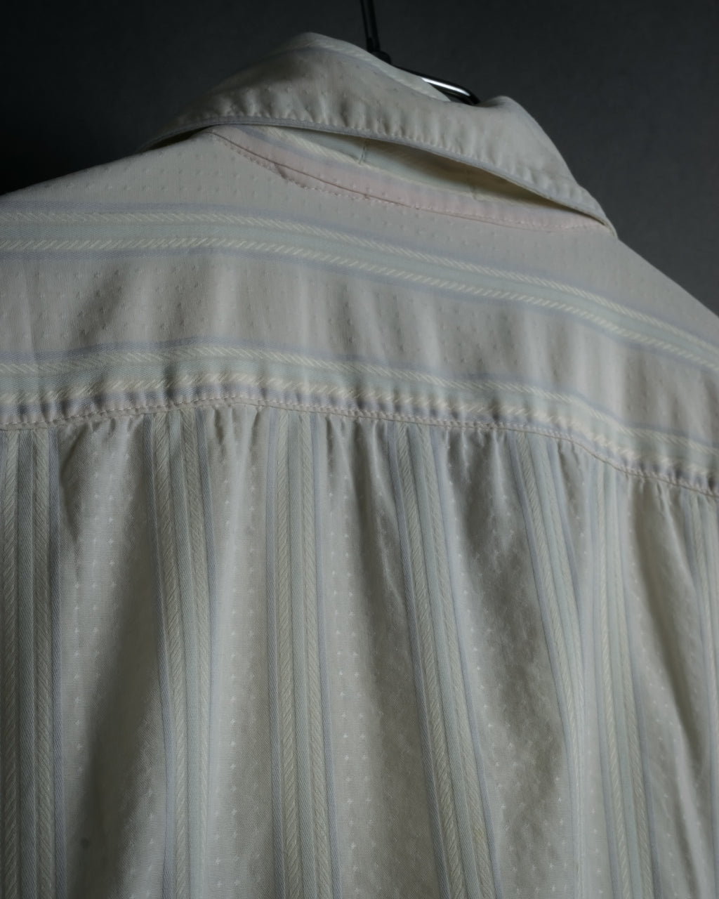 "CELINE" 80’s-90’s Pastel dobby striped pajama shirt