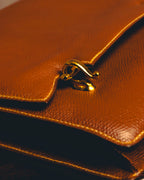 -SPECIAL- "Hermès" 80's Structured leather shoulder bag