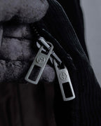 "GIORGIO ARMANI" Velour corduroy double zip up jacket