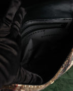 "BURBERRY" Combination leather design check pattern one-shoulder bag