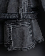 "STELLA McCARTNEY" Multi detail belted denim jacket