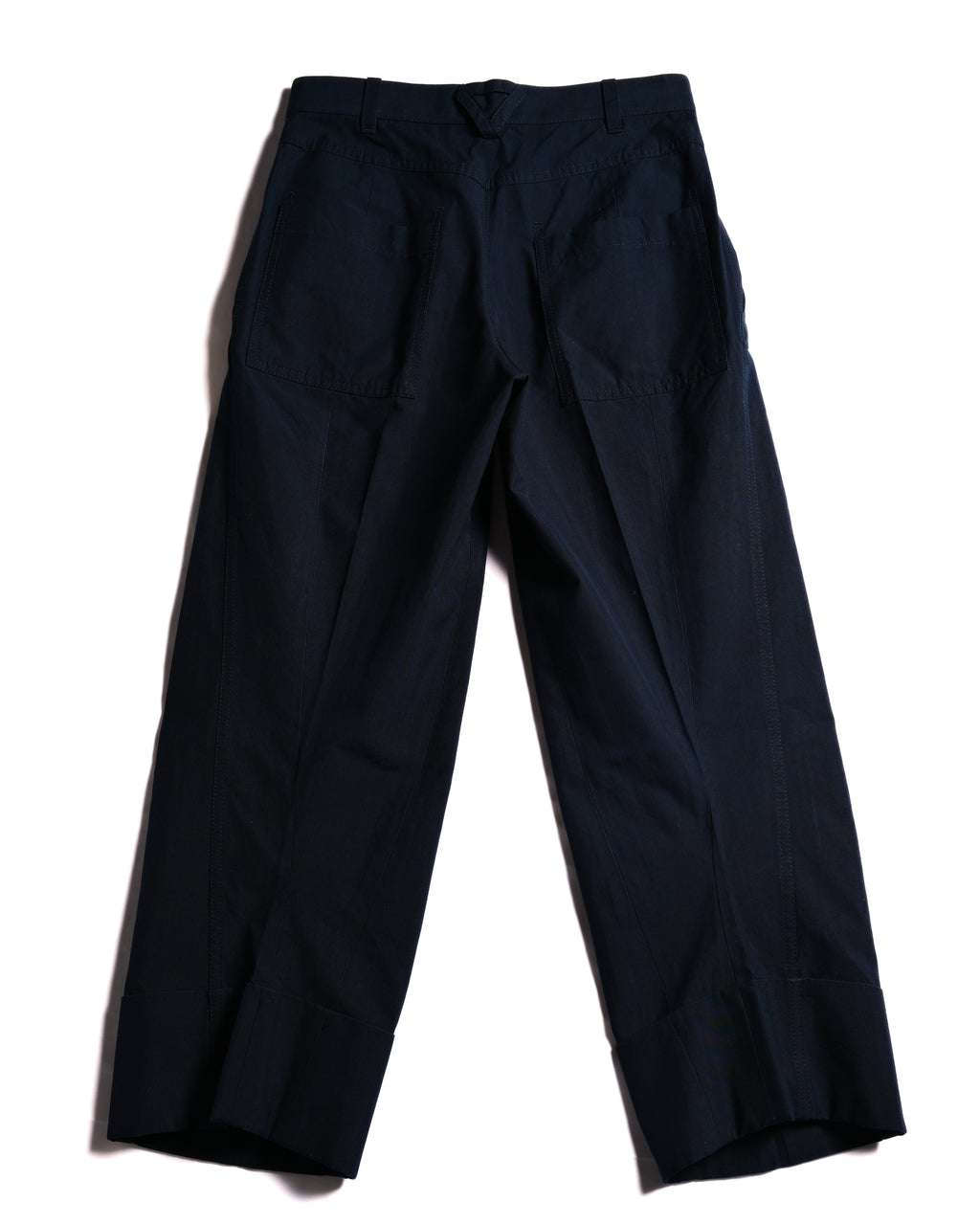 BOTTEGA VENETA by Matthieu Blazy / 2022SS Curved Hem Trousers Navy