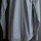 "YVES SAINT LAURENT" Fine pitch stripe pattern clerical design shirt