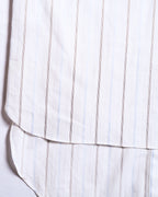 CHANEL/ 2003 Fly Front Design Striped No Sleeve Shirt White