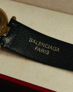 -SPECIAL- “Balenciaga” 80’s-90’s Gold tone round watch