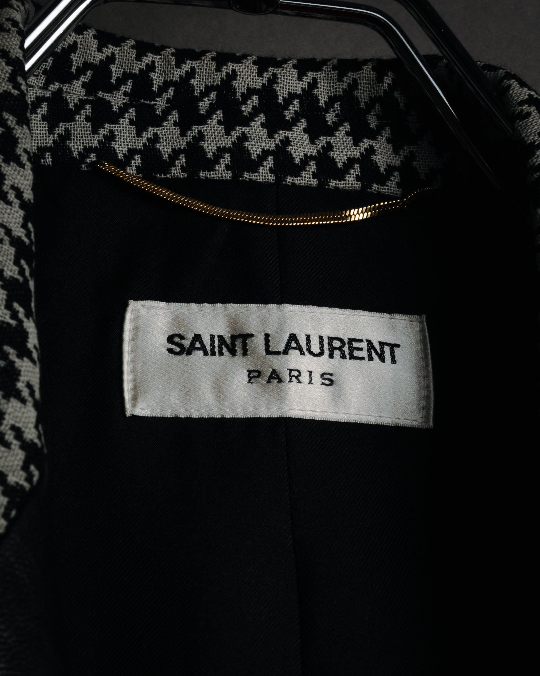 –SPECIAL– "SAINT LAURENT PARIS"
10’s Houndstooth leather-lapel peak blazer