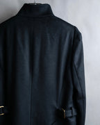 "GUCCI" Asymmetrical front detail high neck coat