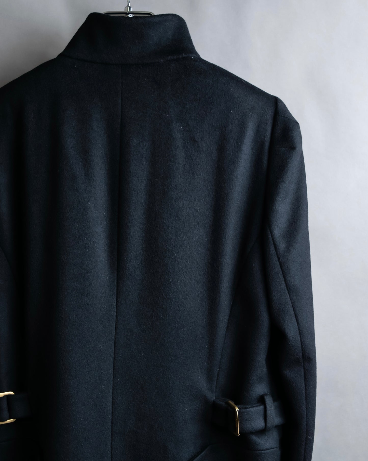 "GUCCI" Asymmetrical front detail high neck coat