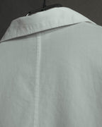 "Y's" 90's-00's Open collar long cotton shirt coat