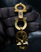 Salvatore Ferragamo Big Gancini gold chain bracelet