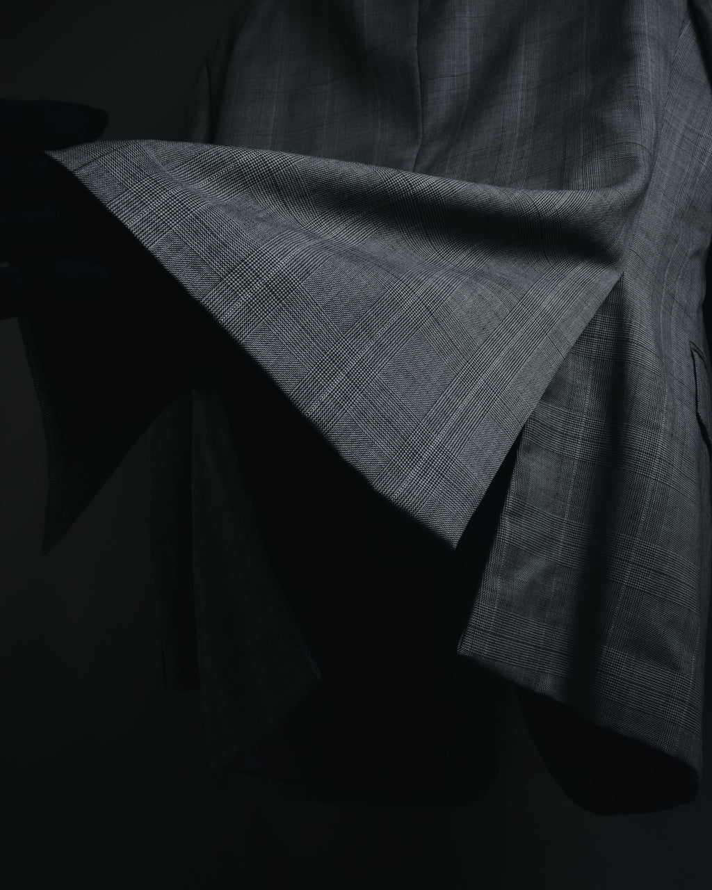 "YVES SAINT LAURENT" 80’s-90’s glen check tailored suit set