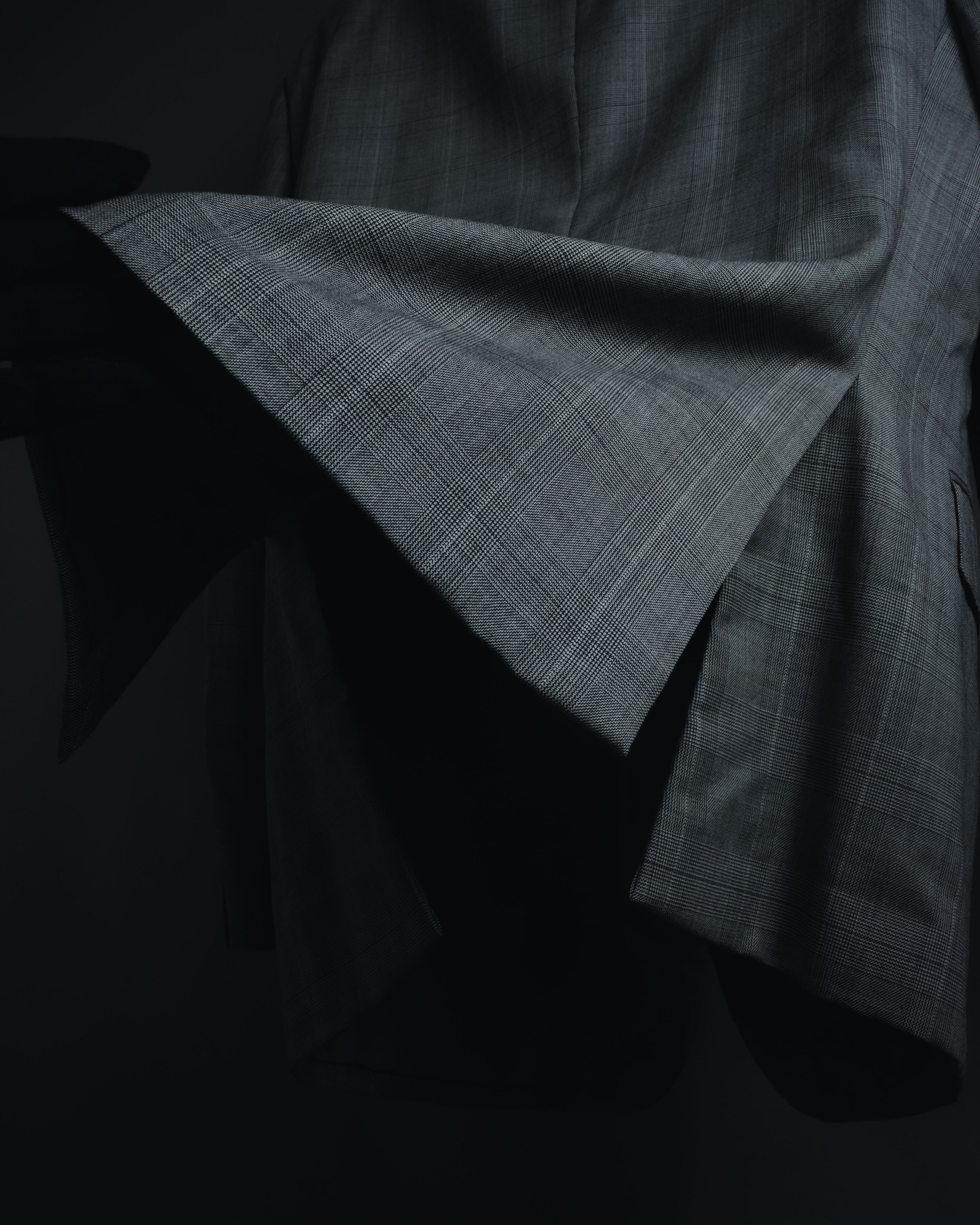 "YVES SAINT LAURENT" 80’s-90’s glen check tailored suit set