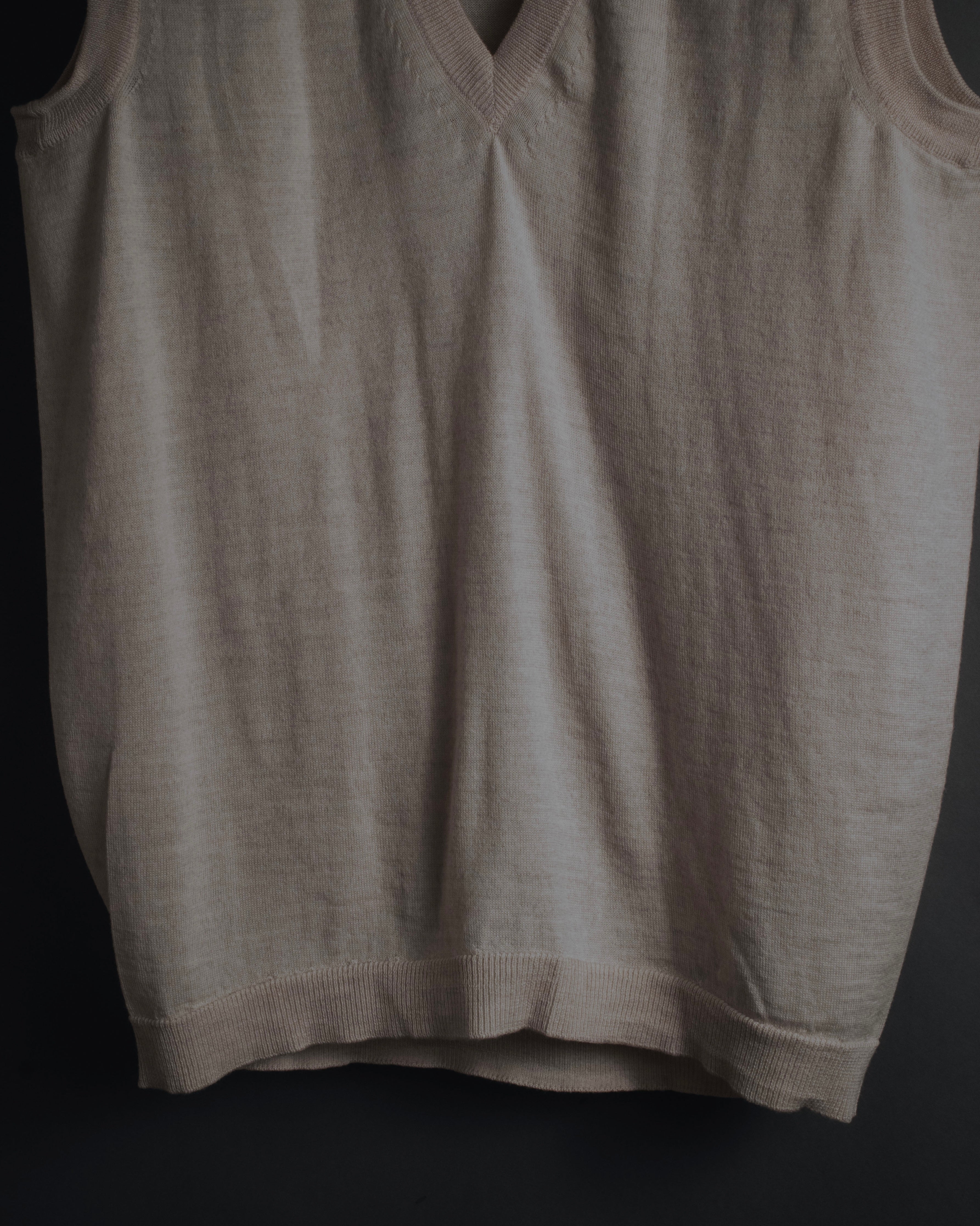 "Maison Margiela" 2014 AW Minimal v-neck knit vest