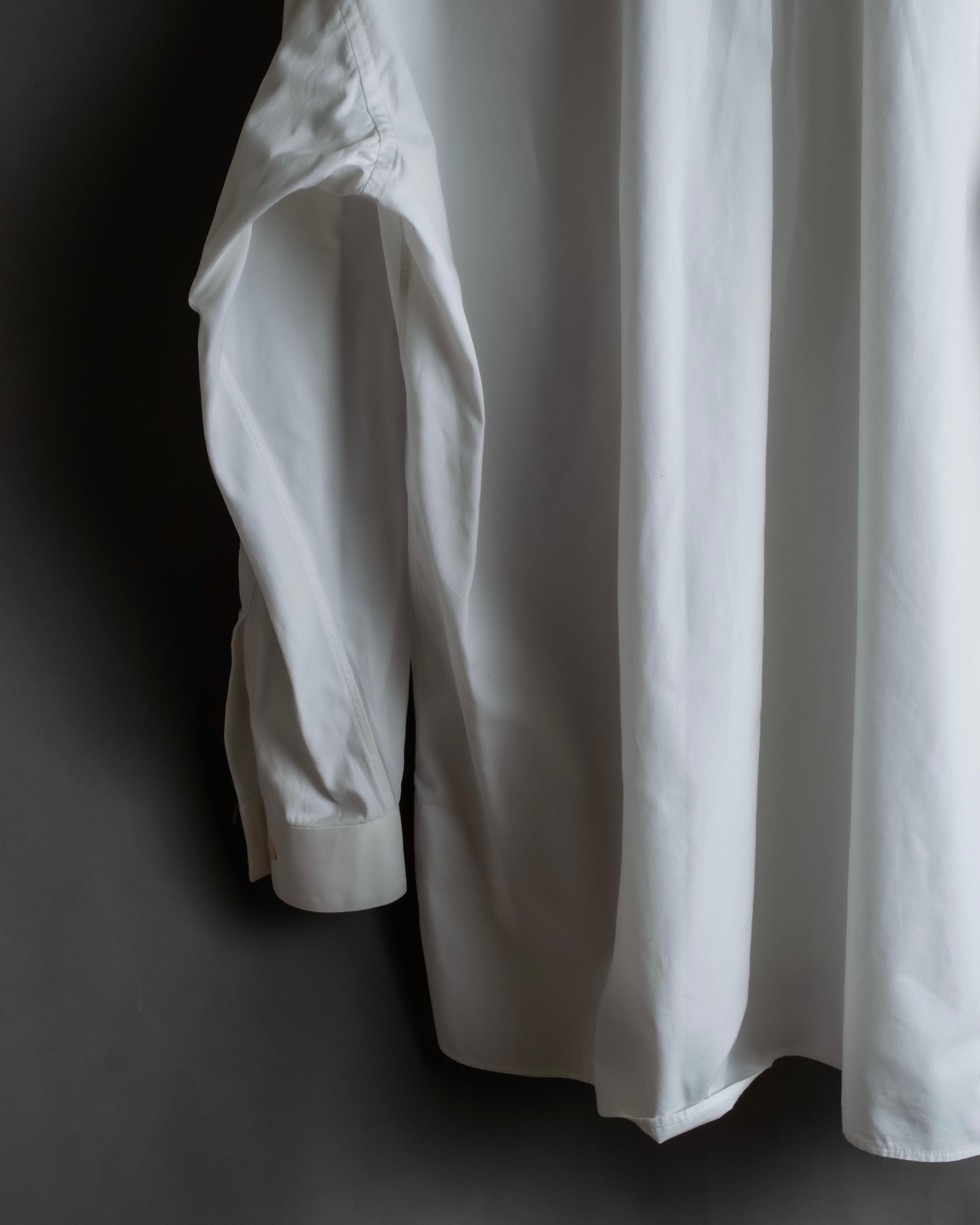 "JEAN PAUL GAULTIER" Cotton poplin stand-collar white shirt