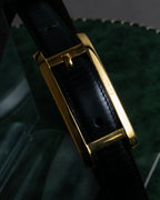 "Cartier" Gold metal buckle design leather belt