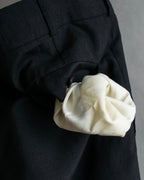 "Vintage high-waisted wide tapered slacks"