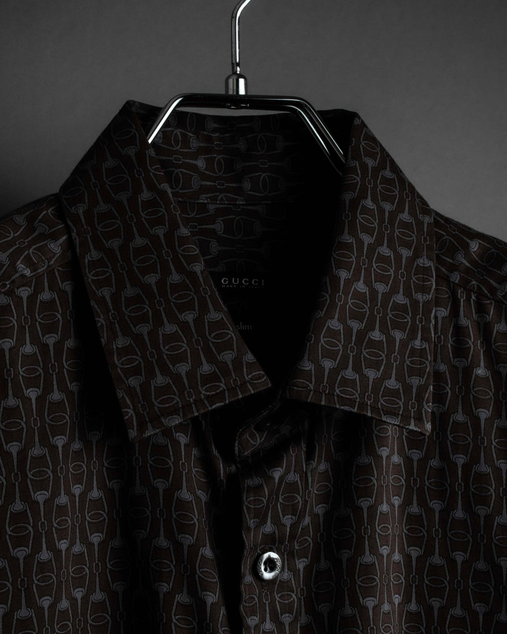 "GUCCI" Horsebit pattern shaped shirt
