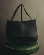 "GIANNI CHIARINI" 00's-10's Pebbled leather flap shoulder bag