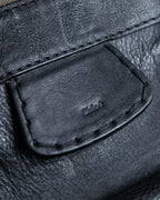 "Chloe" Out pocket detail leather Edith bag