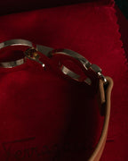 “Salvatore Ferragamo” 2000’s Gancini leather bracelet