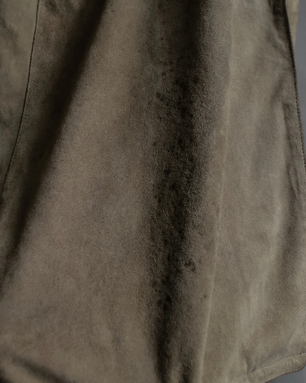 "GIORGIO ARMANI" Brushed shades suede leather long coat