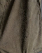 "GIORGIO ARMANI" Brushed shades suede leather long coat