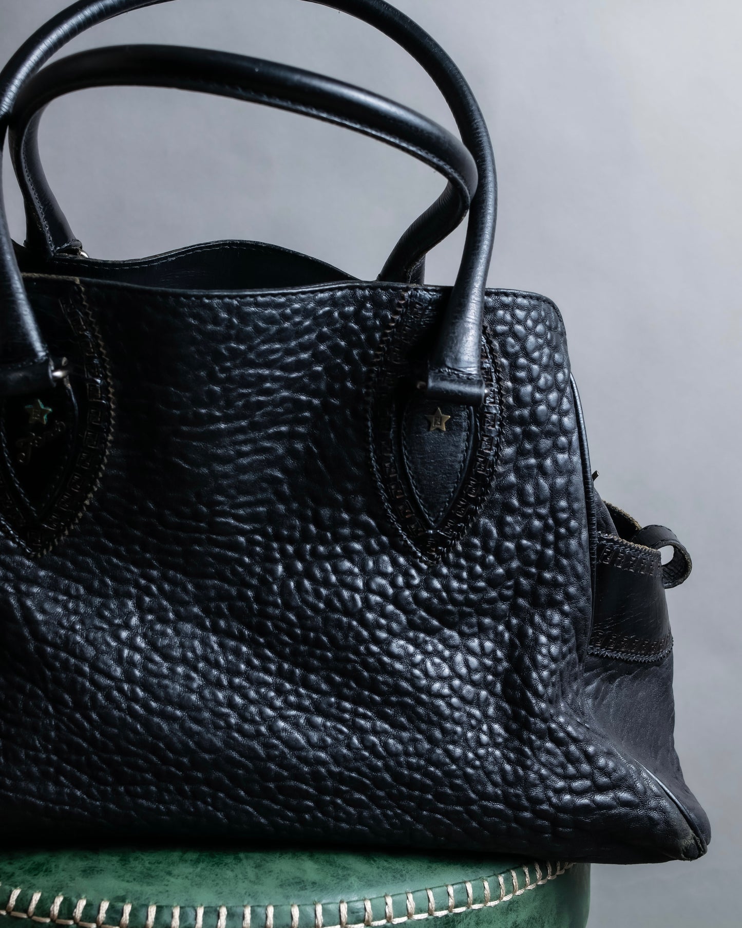 "FENDI" Ethnico grained leather hand bag