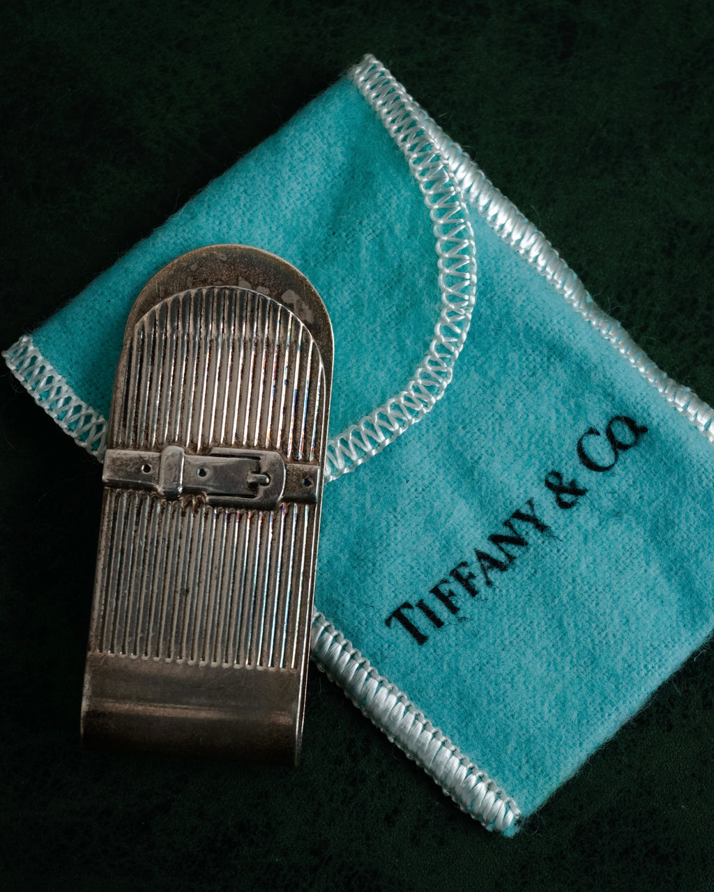 “TIFFANY & Co.” 90’s Belt motif sterling silver money clip