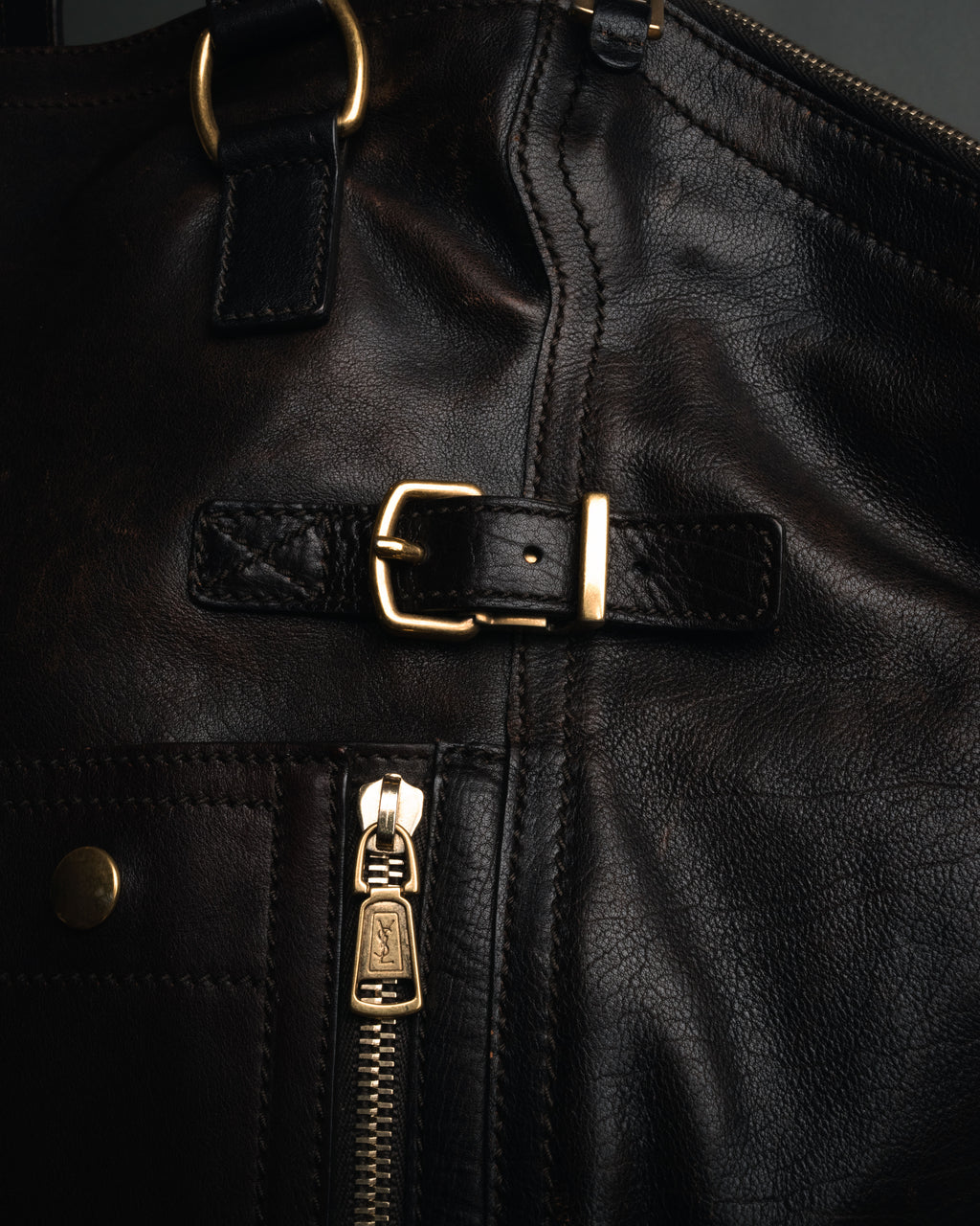 “Yves Saint Laurent” 2000’s downtown leather tote bag