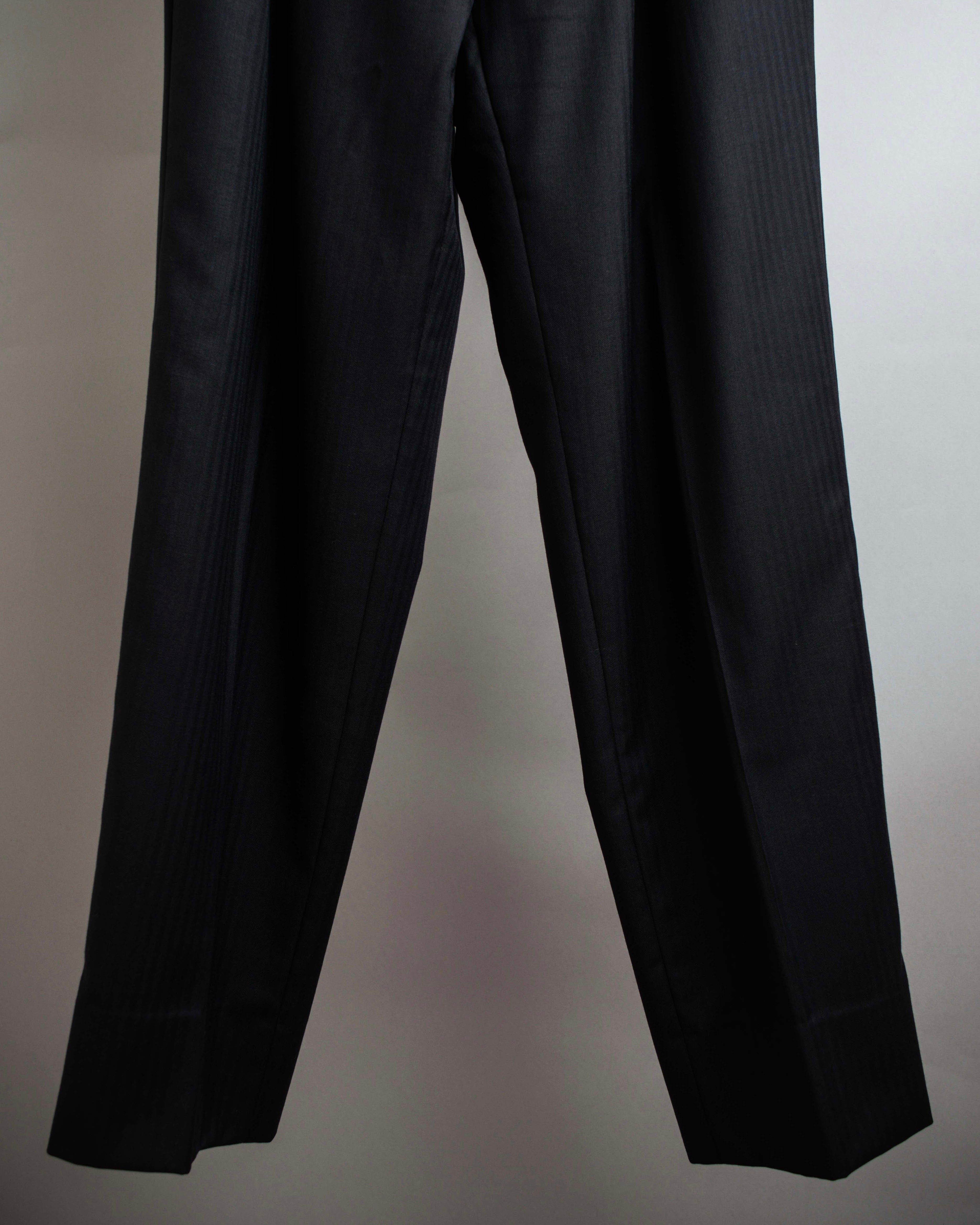 "YVES SAINT LAURENT" Classical tailoring shadow stripe pattern set up